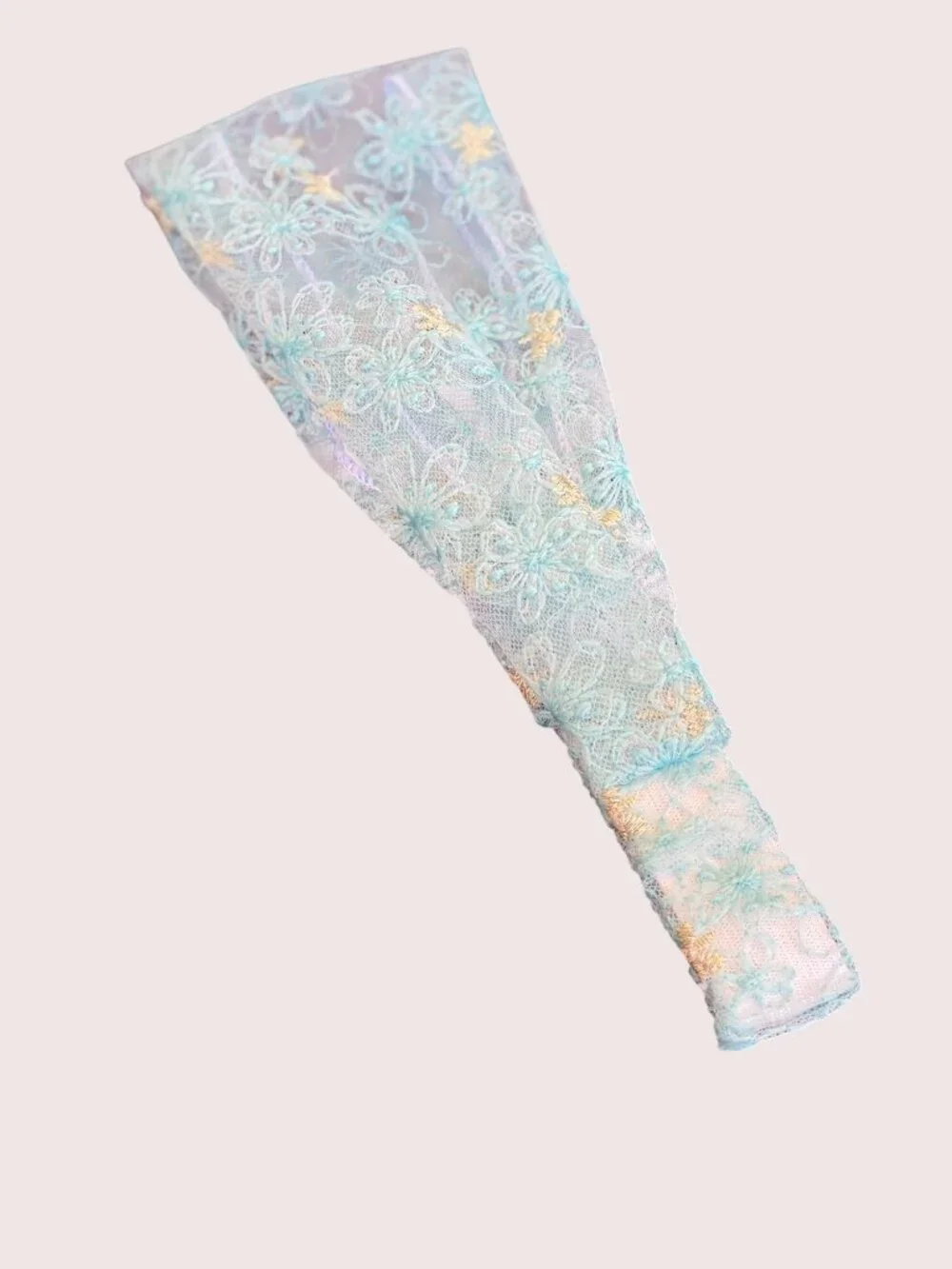 2 Fabric Headband Elastic Back Wear Wide Thin Hair  Blue Pastel Coquette NEW